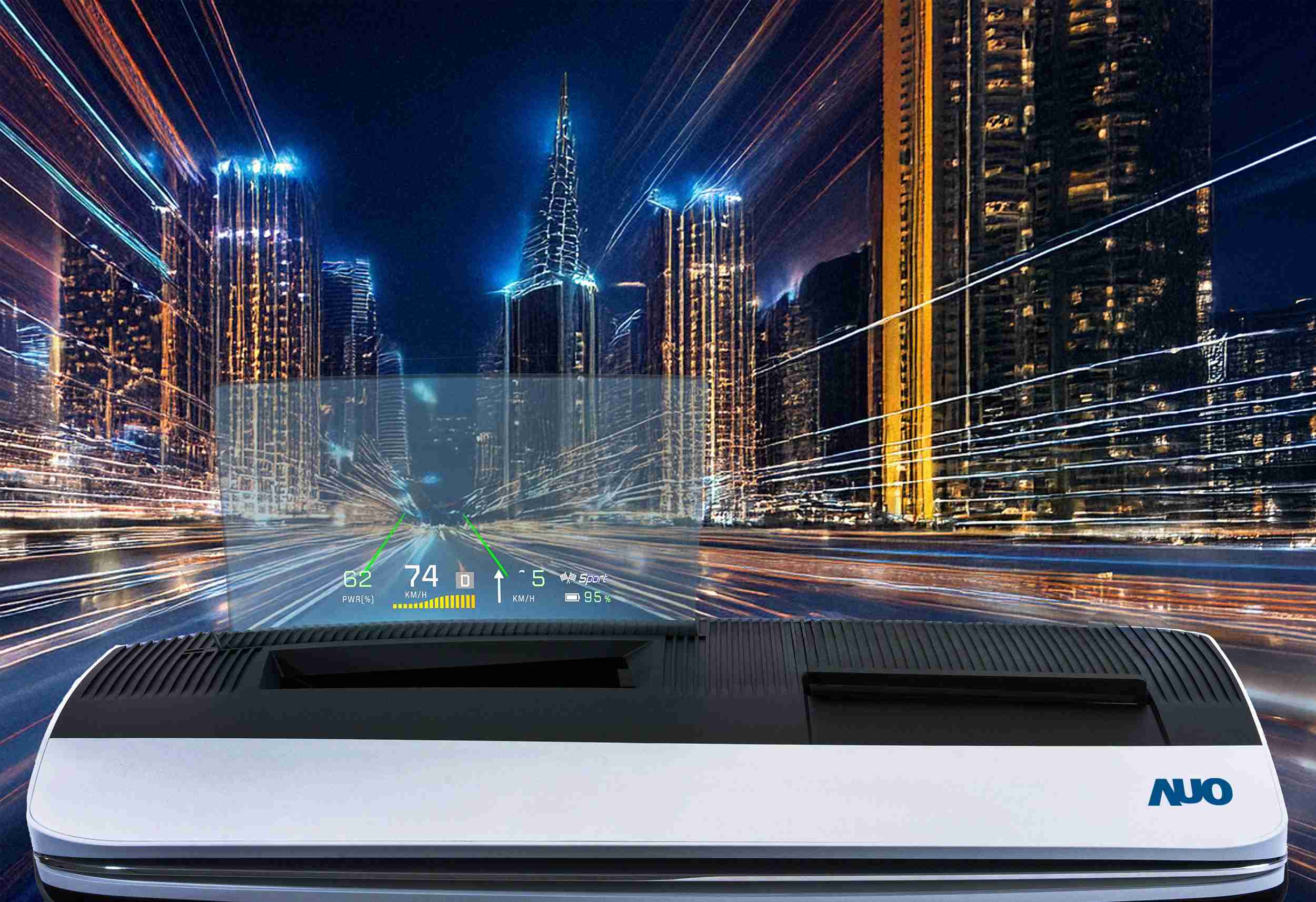 尊龙集团推出13吋Micro LED抬头显示器，，提供高入眼亮度、、、、高色彩饱和度的显示质量，，，在阳光下或黑暗中都清晰可见，，并利用Micro LED模块体积小的优势，，解决车用空间有限的痛点