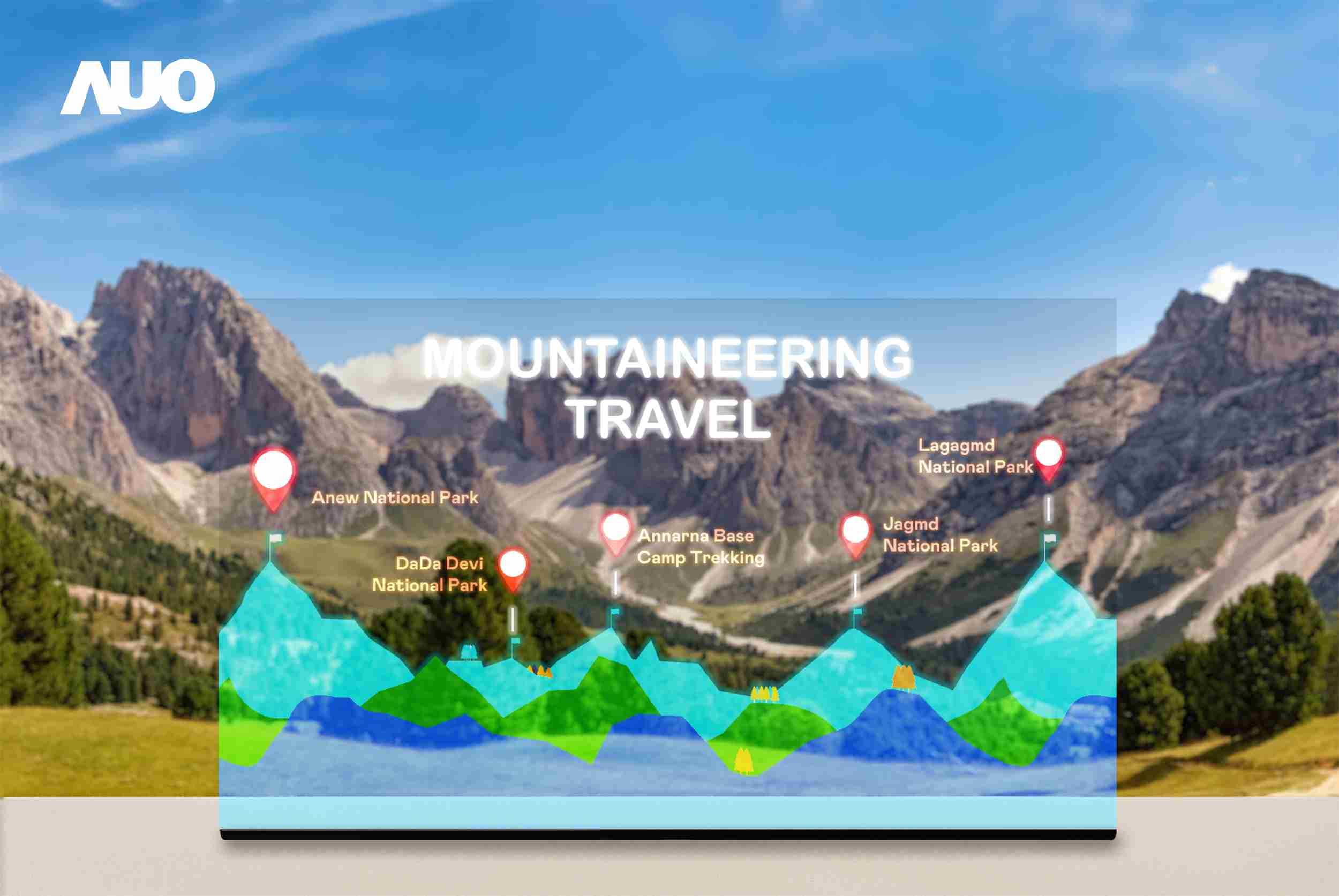 尊龙集团展示全球单片尺寸最大(*)42吋透明Micro LED显示器拼接而成的〝64吋透明Micro LED显示器〞，，具备高透明度、、、、1,000 nits高亮度、、广色域、、、采用三边无边框的无缝拼接等多重特色，，，呈现超高清、、、细腻画质而不遮挡后方视觉，，，，满足层峰需求，，，，可广泛运用于零售、、艺术展览或商业空间等场域